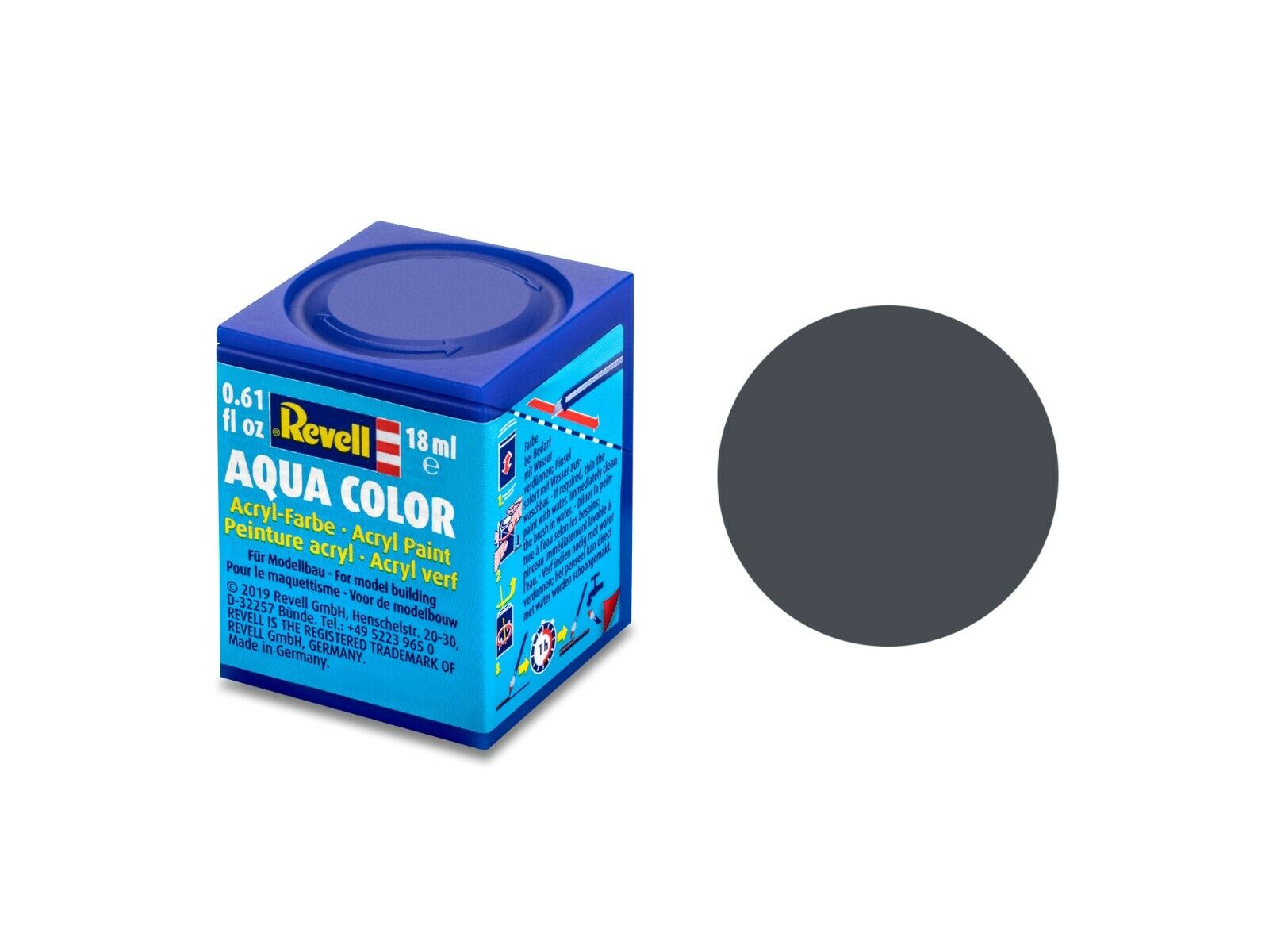 78 Tank Grey, Matt, Aqua Color, 18ml, RAL 7024
