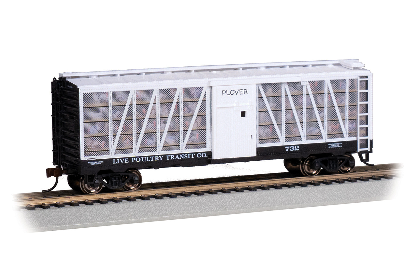 Live Poultry Transit Co. #732 (Plover With Turkeys) (HO Scale) - Click Image to Close