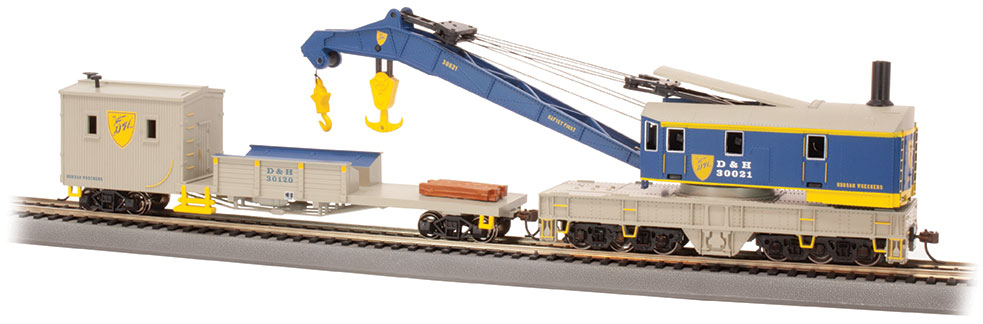 Delaware & Hudson - 250-Ton Steam Crane & Boom Tender (HO Scale)