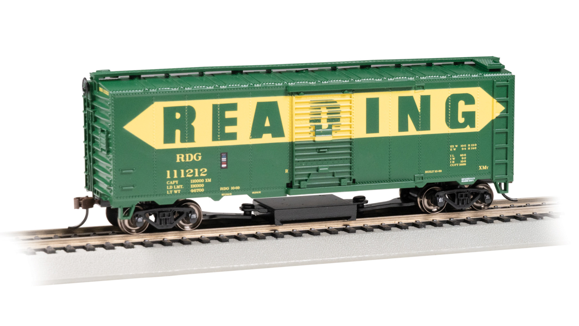 TRACK-CLEANING 40' BOXCAR - READING #111212 (HO SCALE) - Click Image to Close