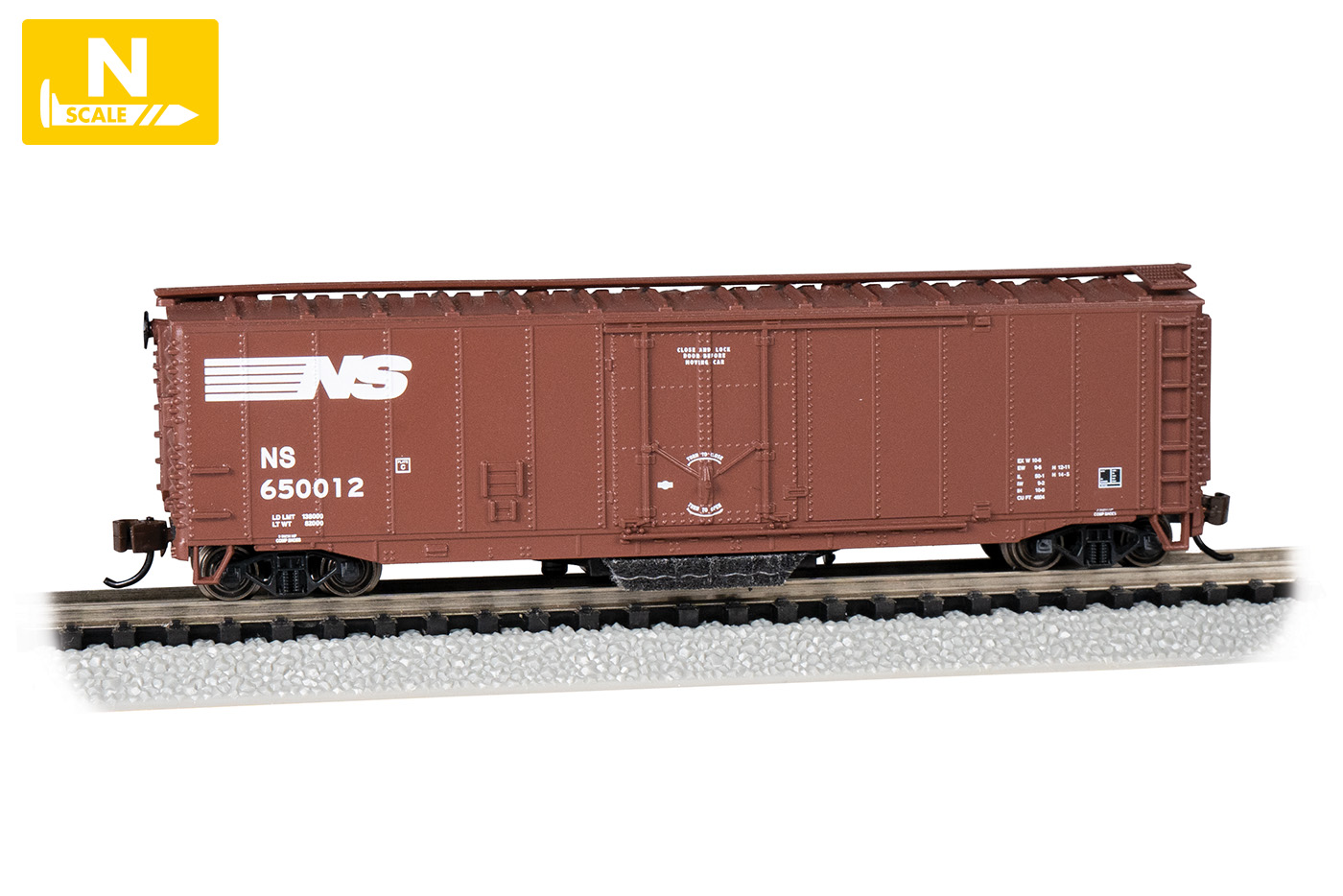 Track-cleaning 50' Plug-door Boxcar - Norfolk Southern #650012 - Click Image to Close