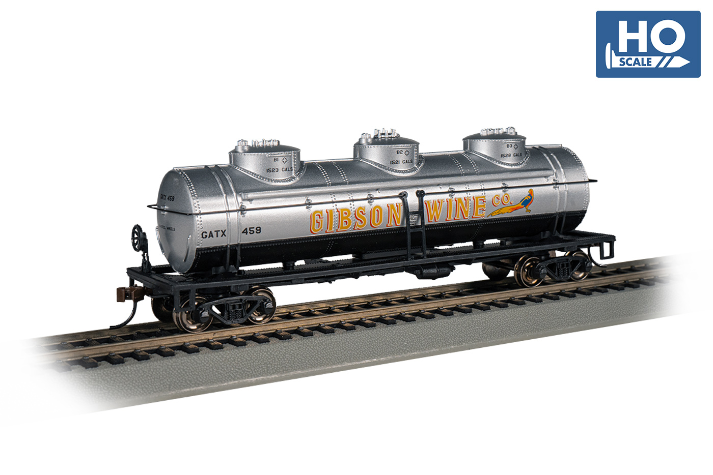 Gibson Wine Co. #459 - 40' Three-Dome Tank Car (HO Scale)