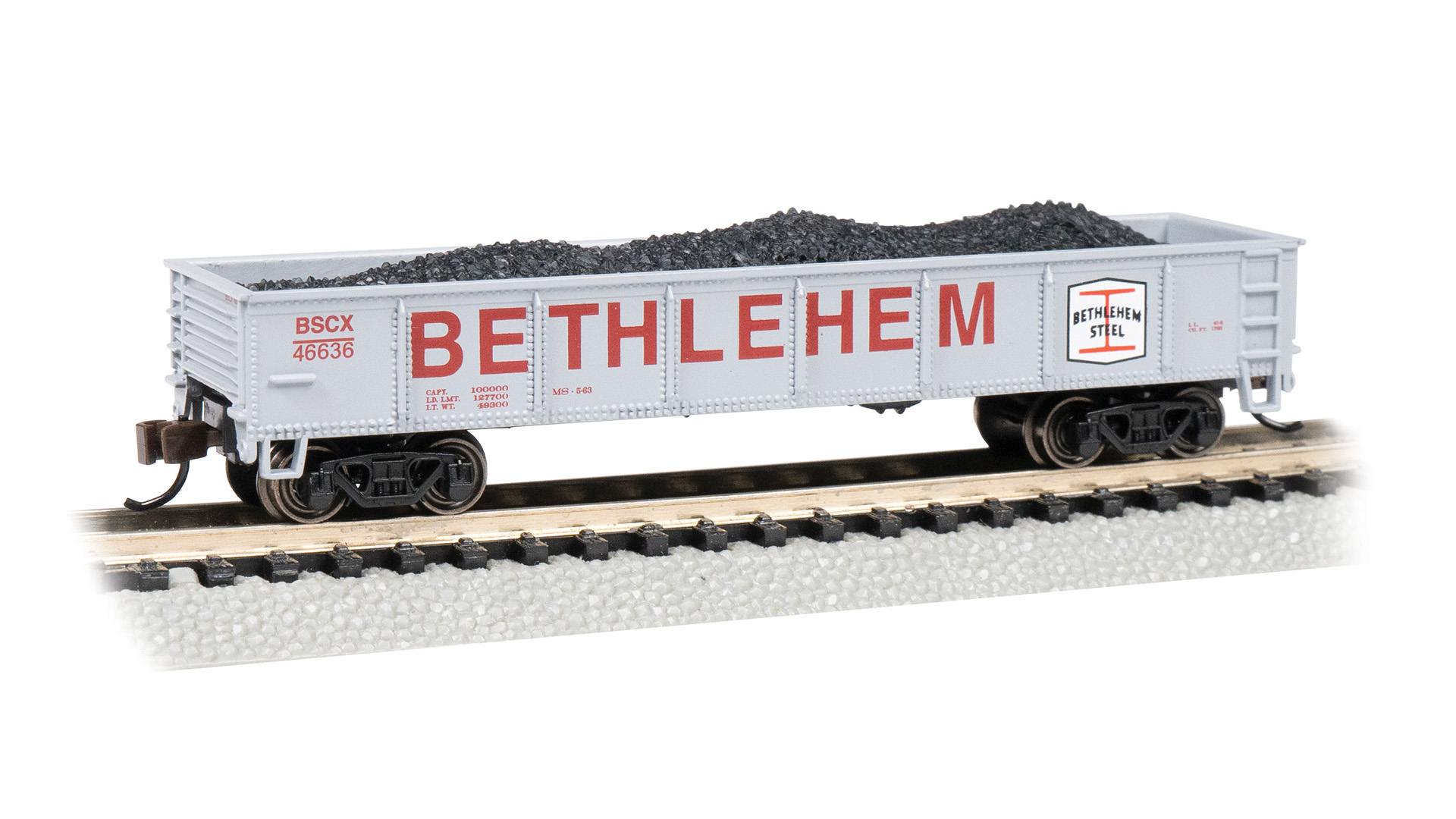 40' Gondola - Bethlehem Steel #46636 (N Scale)