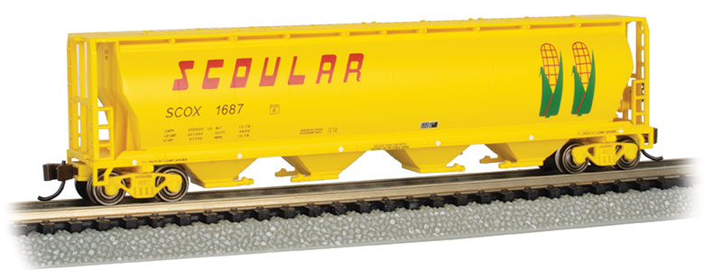 Scoular #1687 - 4 Bay Cylindrical Grain Hopper (N Scale) - Click Image to Close