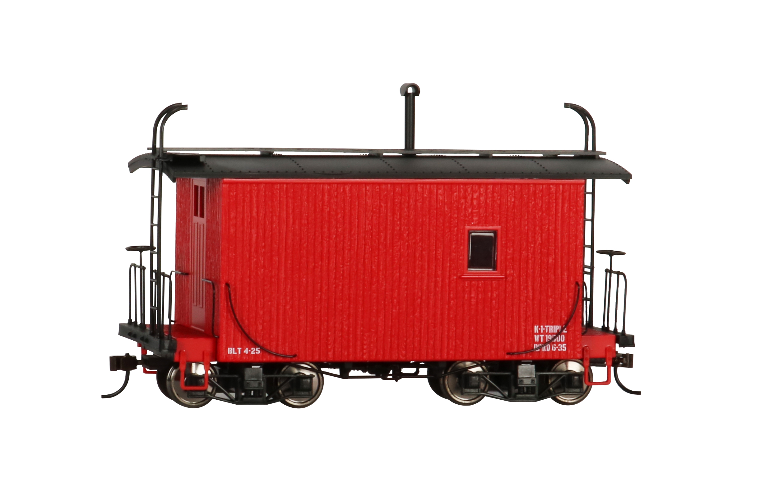 18 ft. Logging Caboose - Caboose Red, Data Only (On30) - Click Image to Close