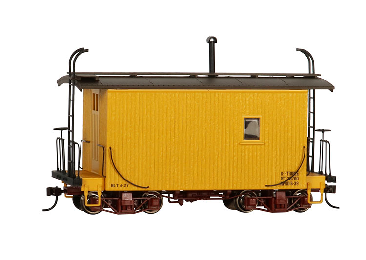 18 ft. Logging Caboose - Yellow, Data Only (On30)