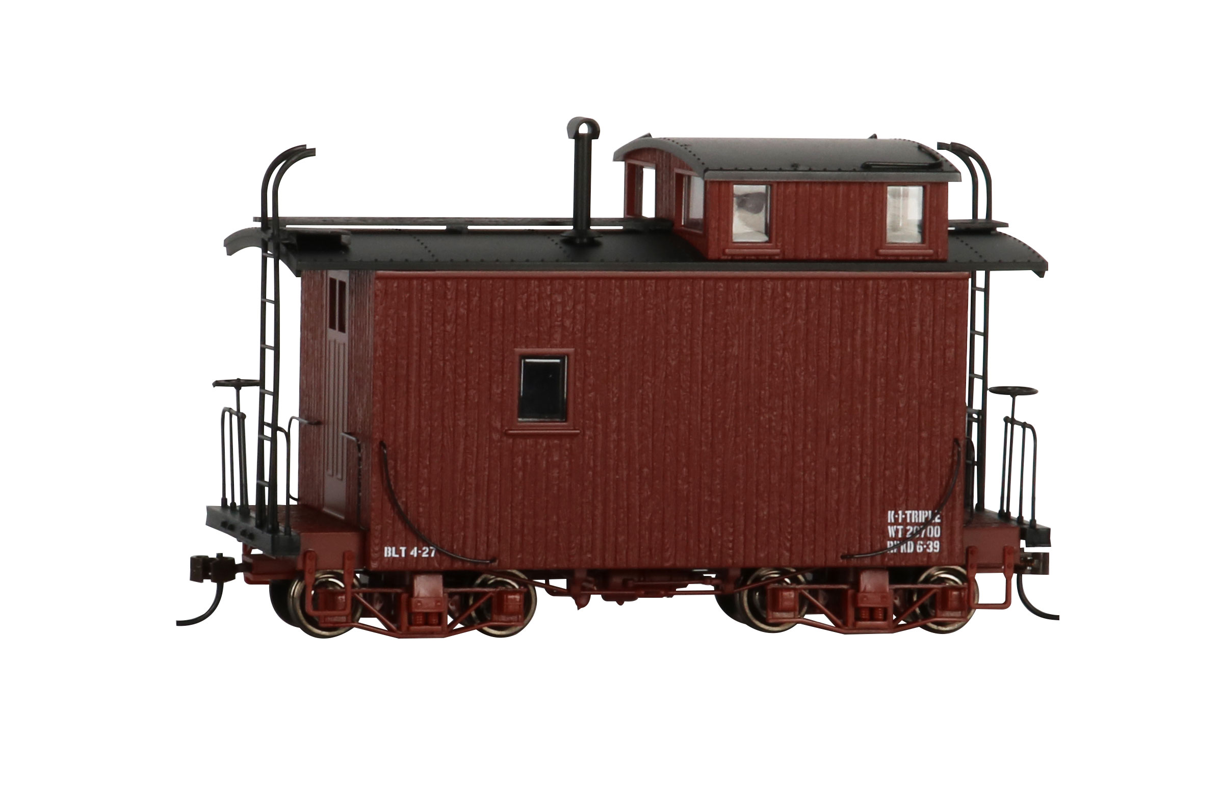 18 ft. Off-Set Cupola Caboose - Oxide Red, Data Only (On30)