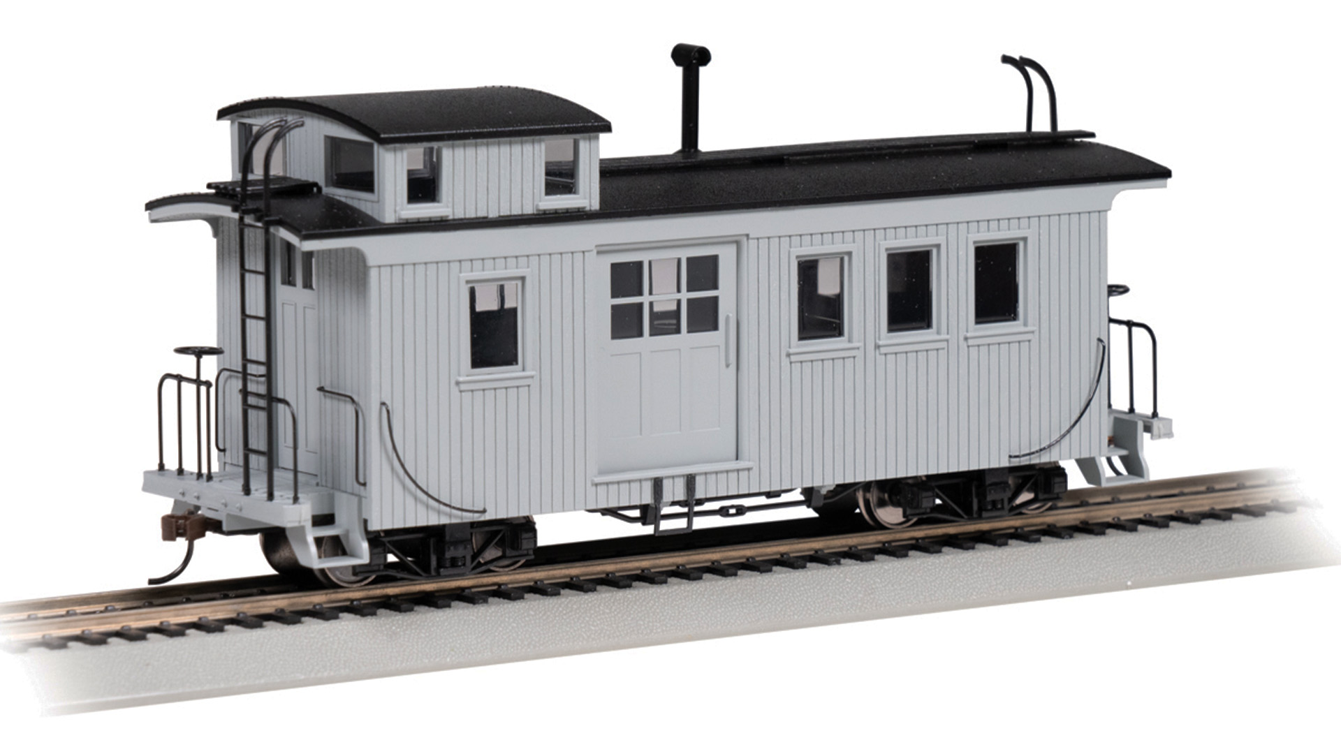 Wood Side-Door Caboose - Painted Unlettered - Gray On30