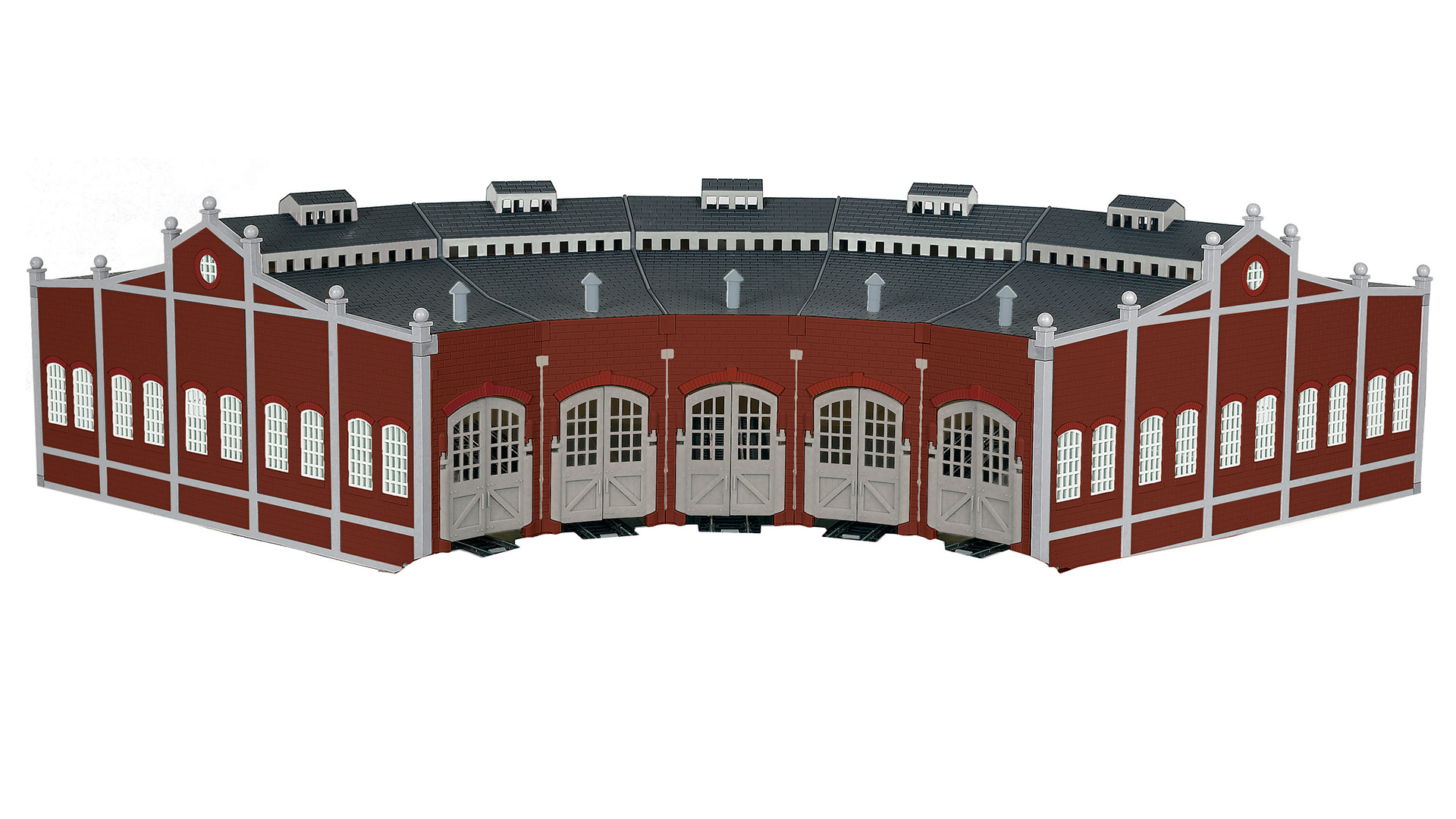 Five-Bay Roundhouse With Nickel Silver E-Z Track® (HO Scale)