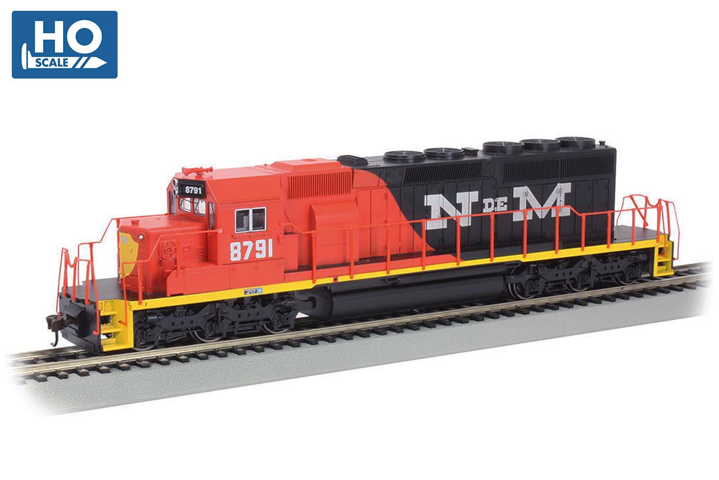 EMD SD40-2 - Ferrocarriles Nacionales De México #8791 (HO Scale) - Click Image to Close