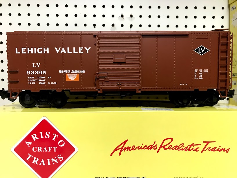Aristocraft 46081S-1 Lehigh Valley #63395 Steel Boxcar - Click Image to Close