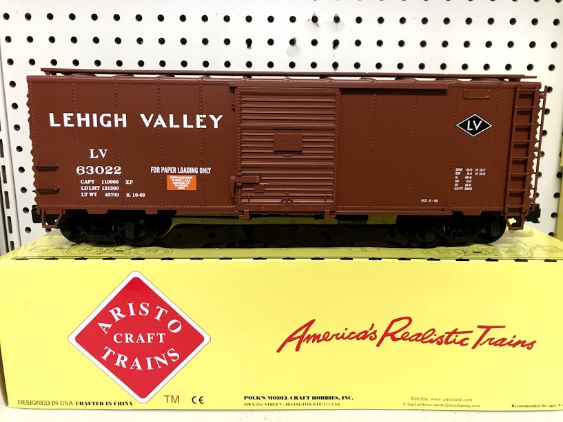 Aristocraft 46081S-1 Lehigh Valley #63022 Steel Boxcar - Click Image to Close