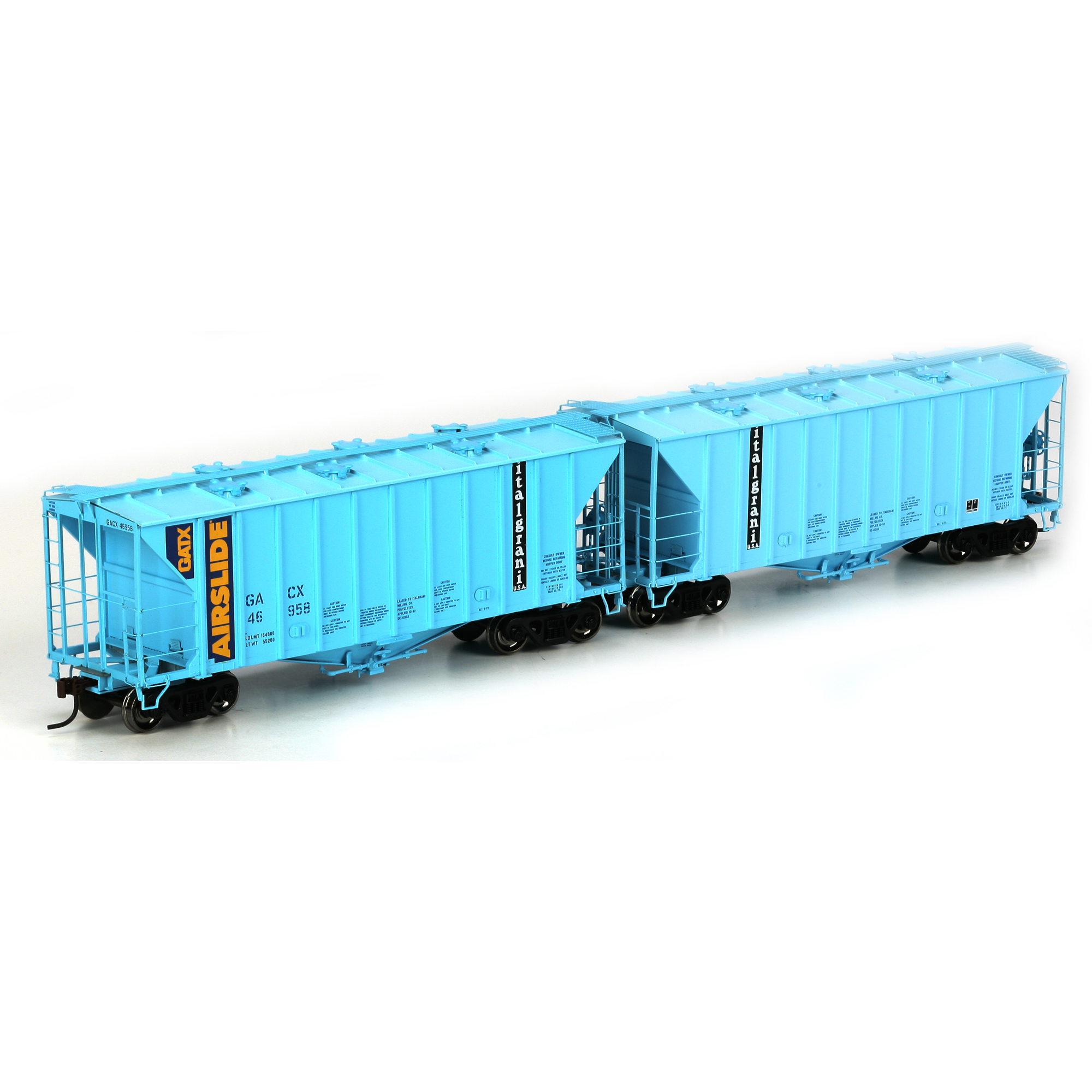 HO RTR GATC 2600 Hopper Set, GATX #46958 (2)