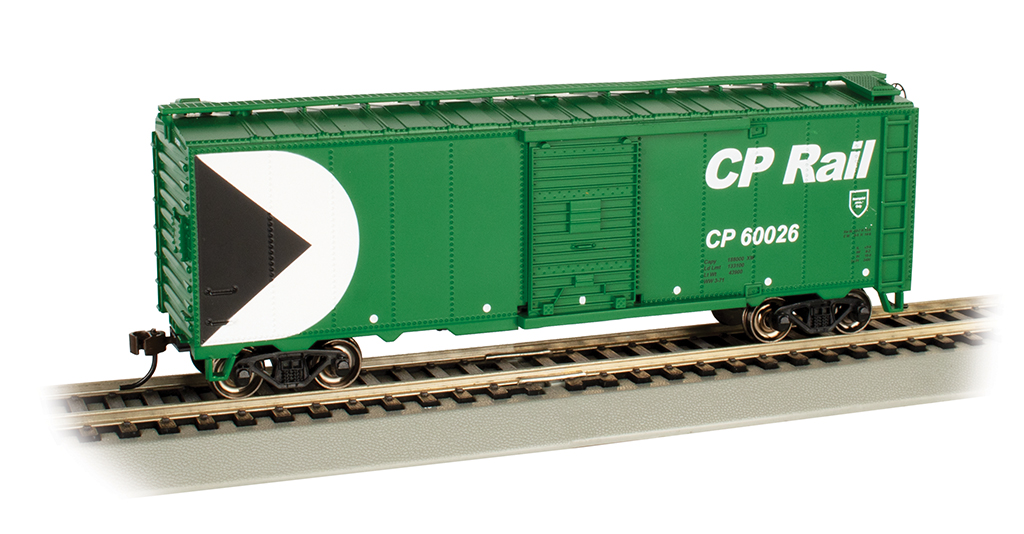 CP RAIL #60026 - GREEN - 40' Box Car (HO Scale) - Click Image to Close