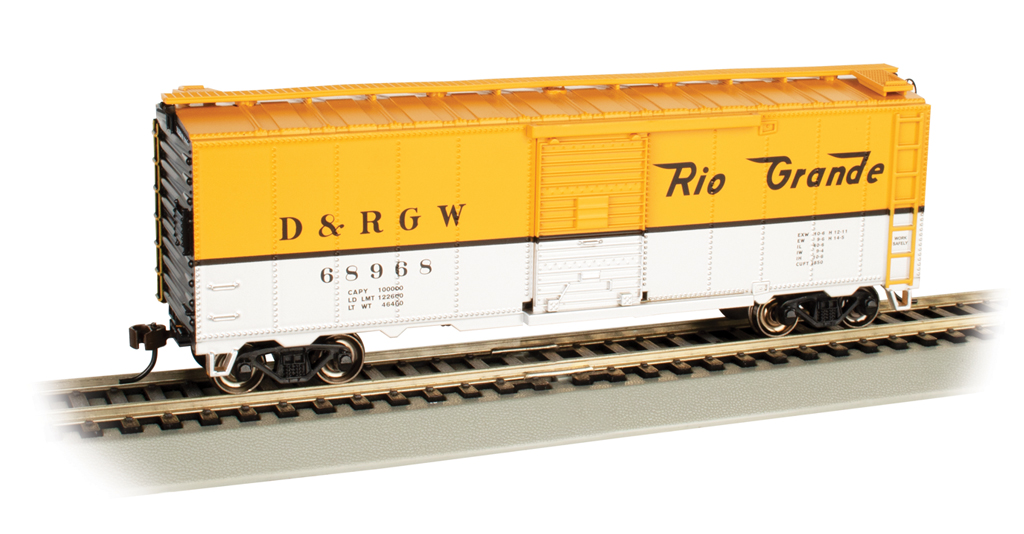 D&RGW™ #68968 - (yellow & silver)- 40' Box Car (HO Scale) - Click Image to Close