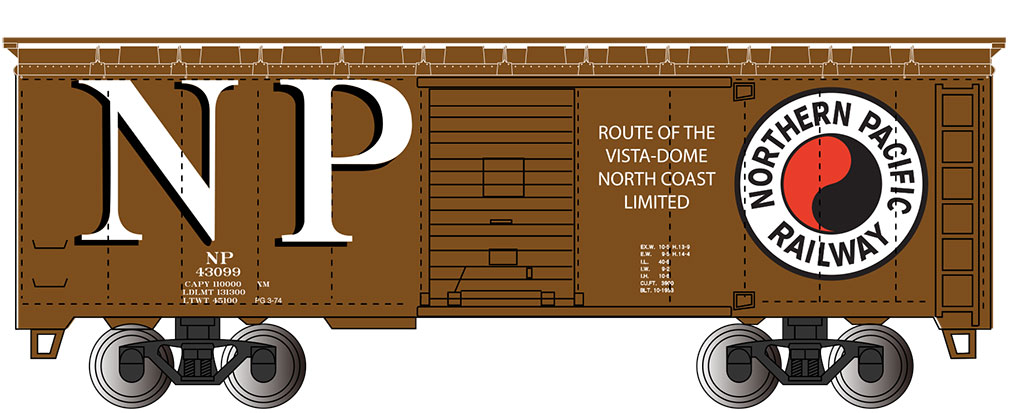 Northern Pacific #43099 40' Box Car (HO Scale)