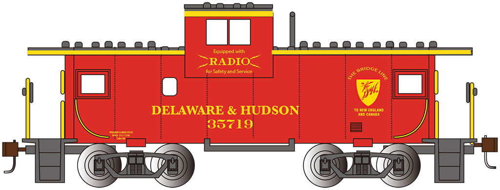 DELAWARE & HUDSON #35719 36' WIDE-VISION CABOOSE (HO SCALE) - Click Image to Close