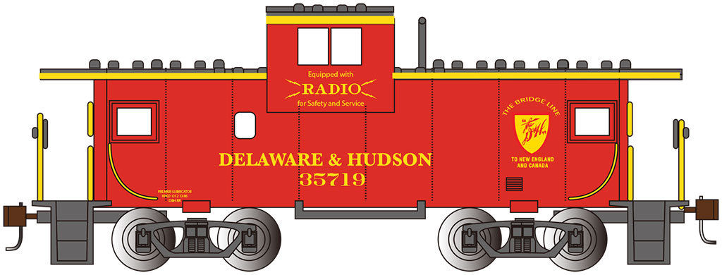 DELAWARE & HUDSON #35719 36' WIDE-VISION CABOOSE (HO SCALE)
