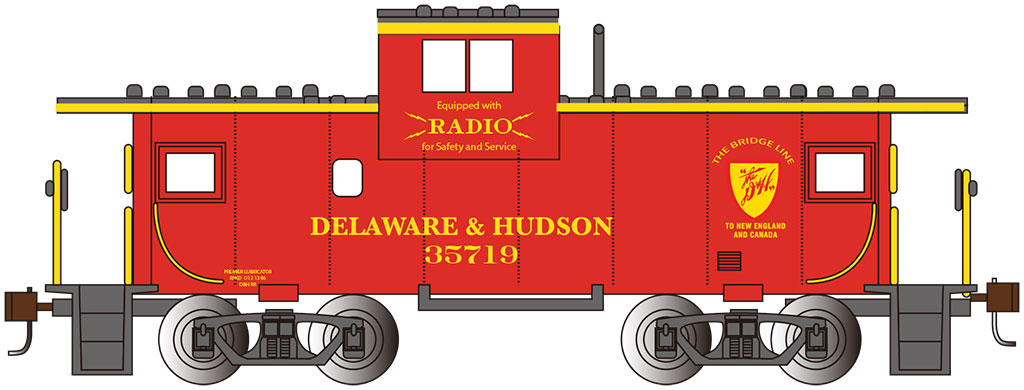 DELAWARE & HUDSON #35719 36' WIDE-VISION CABOOSE (HO SCALE)