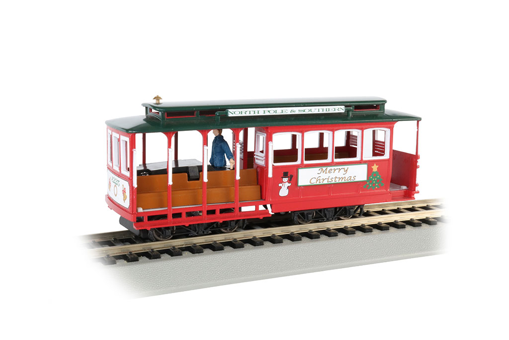 Christmas - Cable Car with Grip Man (HO Scale) - Click Image to Close