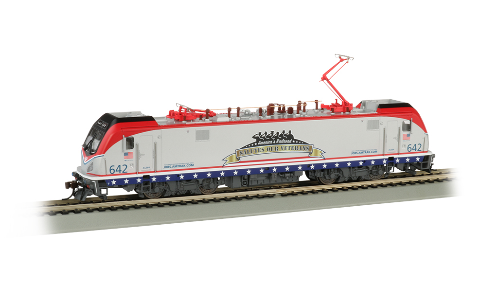 Amtrak #642 Salutes our Vetrans -Siemens ACS-64- Sound Value HO - Click Image to Close