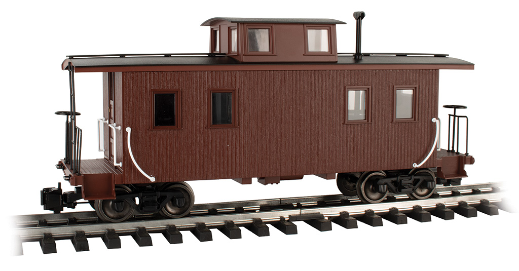 Painted, Unlettered - Brown - Eight-Wheel Center-Cupola Caboose - Click Image to Close