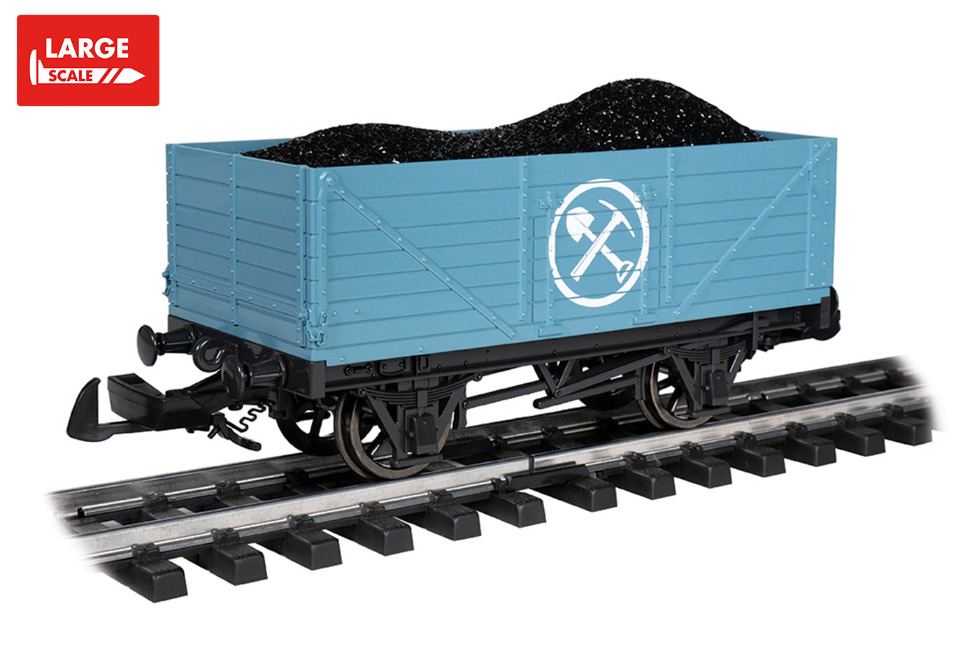 Mining Wagon With Load - Blue (G Scale)