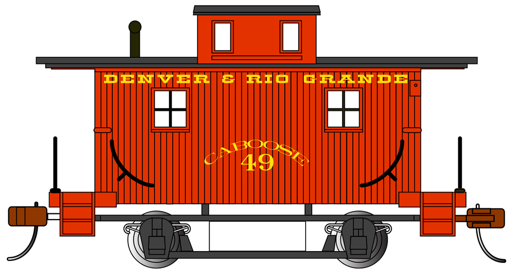 Denver & Rio Grande™ - Bobber Caboose (HO Scale) - Click Image to Close