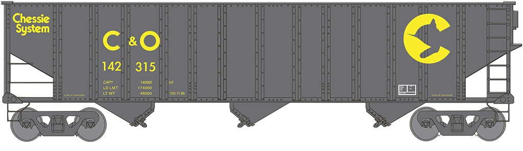 Chessie System (C&O)® #142315 - Beth Steel 100 Ton 3 Bay Hopper - Click Image to Close