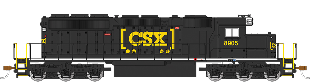 CSX #8905 HTM - BLACK - SD40-2 - DCC (HO)
