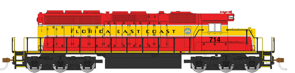 Florida East Coast #714 - SD40-2 - DCC (HO) - Click Image to Close