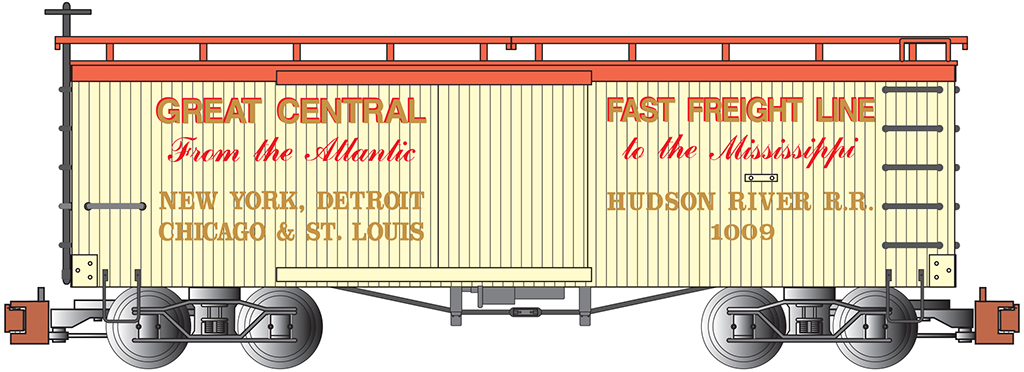 NYC & Hudson Railroad - Old-time Box Car (HO Scale)