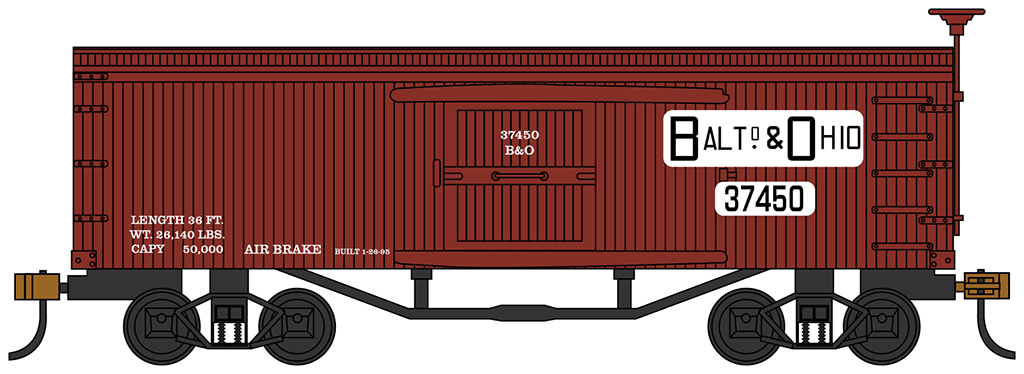 Baltimore & Ohio® - Old-time Box Car (HO Scale) - Click Image to Close