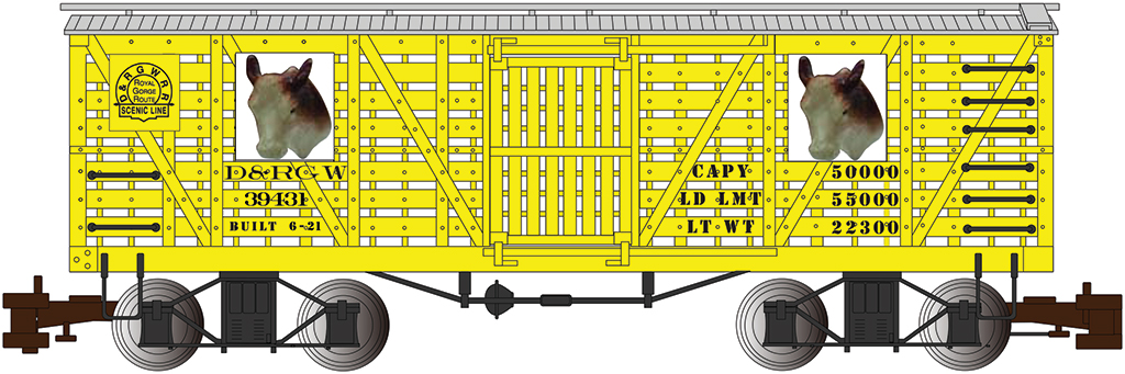 D&RGW™ w/Cattle - Animated Stock Car (Large Scale) - Click Image to Close