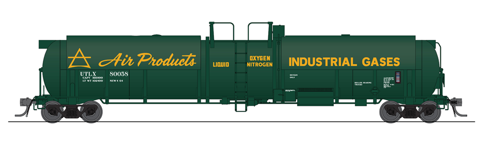 6152 Cryogenic Tank Car, Air Products, 2-pack HO - Click Image to Close