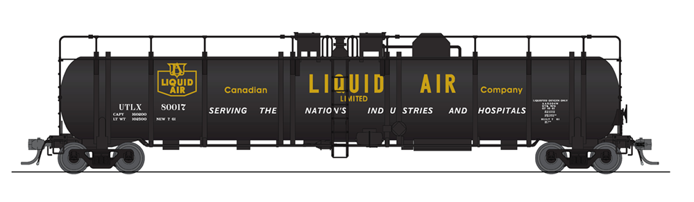 6161 Cryogenic Tank Car, Canadian Liquid Air Co., Single Car HO - Click Image to Close