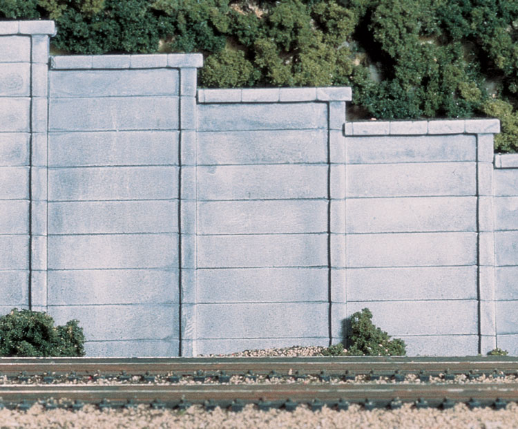 Concrete Retaining Wall - HO Scale - Click Image to Close