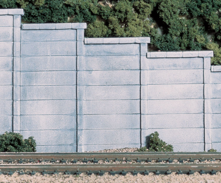 Concrete Retaining Wall - HO Scale