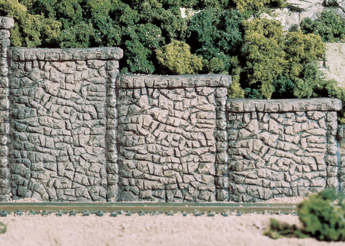 Random Stone Retaining Wall - HO Scale - Click Image to Close