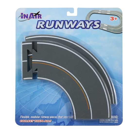 InAir Airport Runway Curved Sections- 2 Piece Set