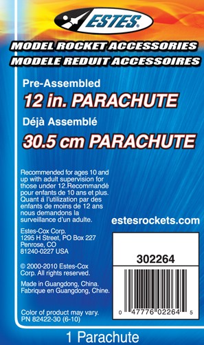 No.2264 12in. Printed Parachute - Click Image to Close