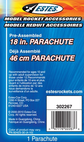 No.2267 18in. Printed Parachute - Click Image to Close