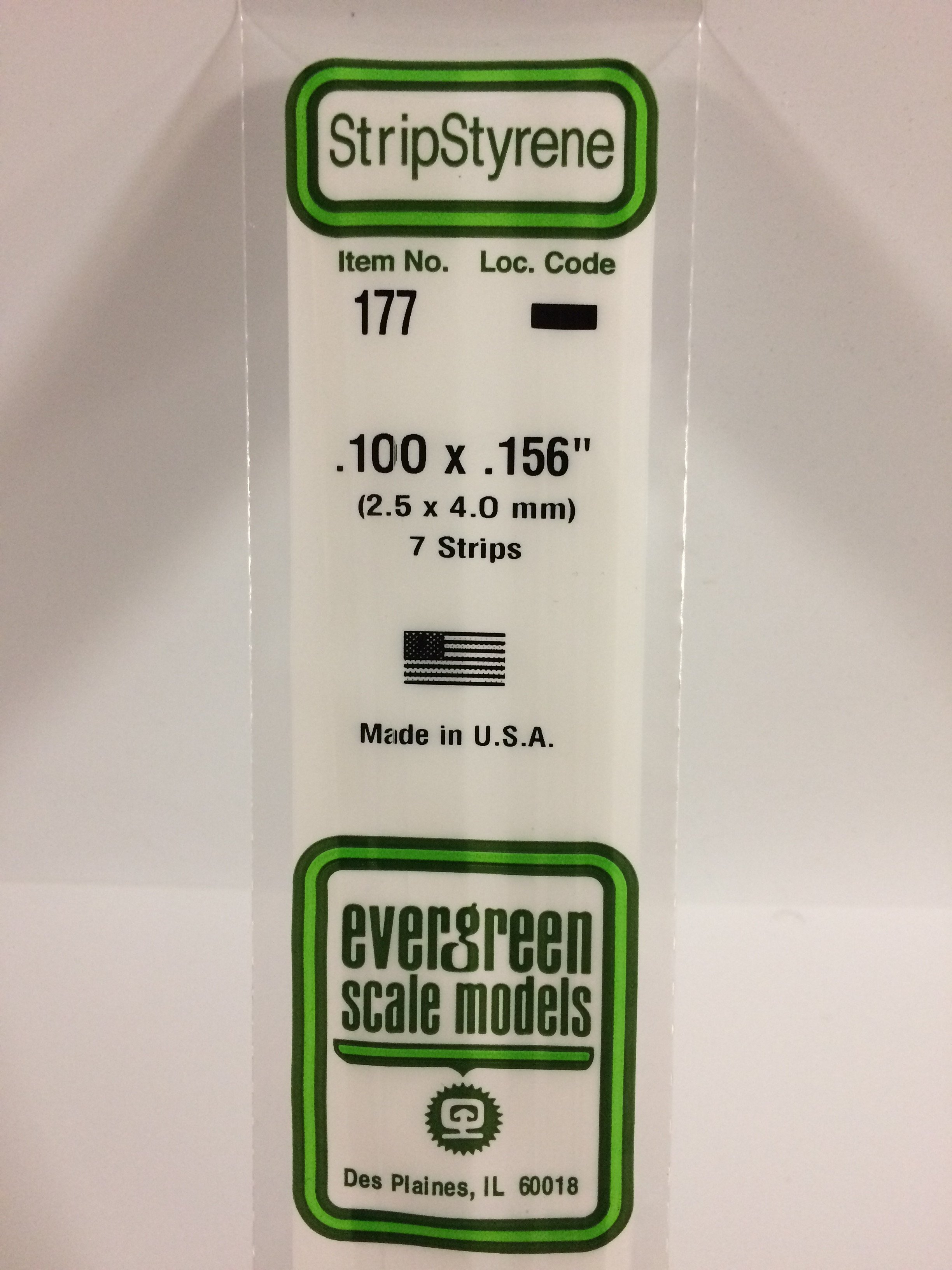 177 - .100" X .156" OPAQUE WHITE POLYSTYRENE STRIP - Click Image to Close