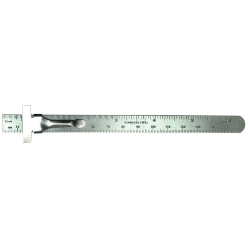 6" Stainless Steel Ruler - Click Image to Close
