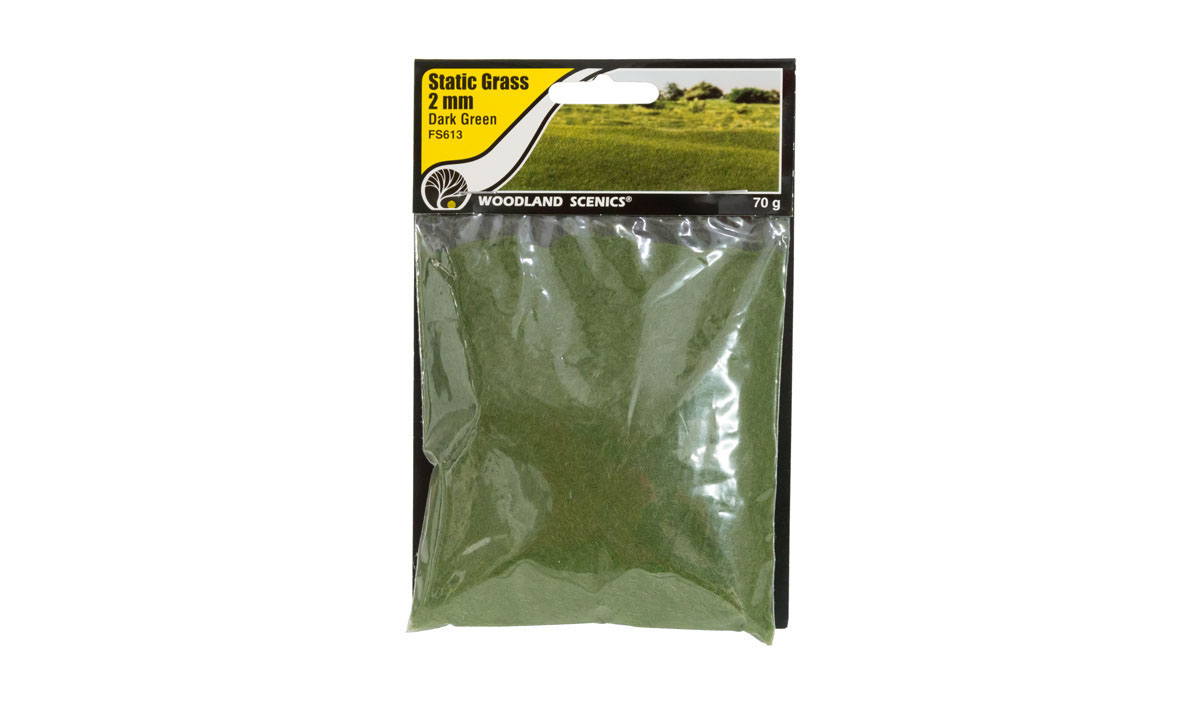 Static Grass Dark Green 2mm (FS613) - Click Image to Close
