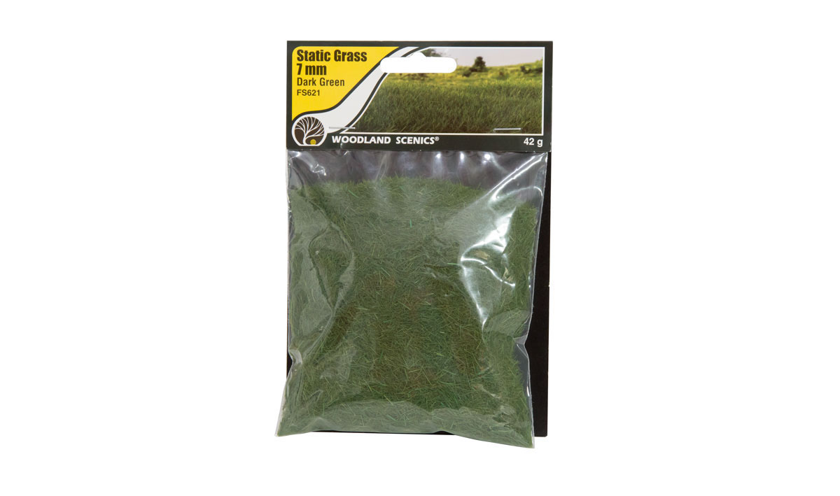 Static Grass Dark Green 7mm (FS621) - Click Image to Close