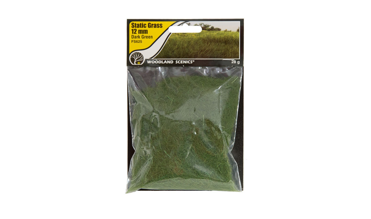 Static Grass Dark Green 12mm (FS625) - Click Image to Close