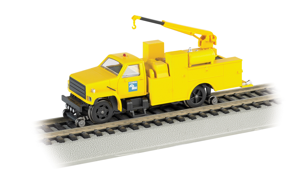 Conrail (Yellow) - Hi-rail Equipment Truck w/ crane - DCC (HO)