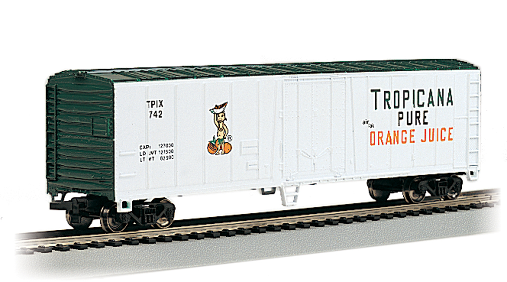 Tropicana - Wht & Grn - 50' Steel Reefer (HO Scale)