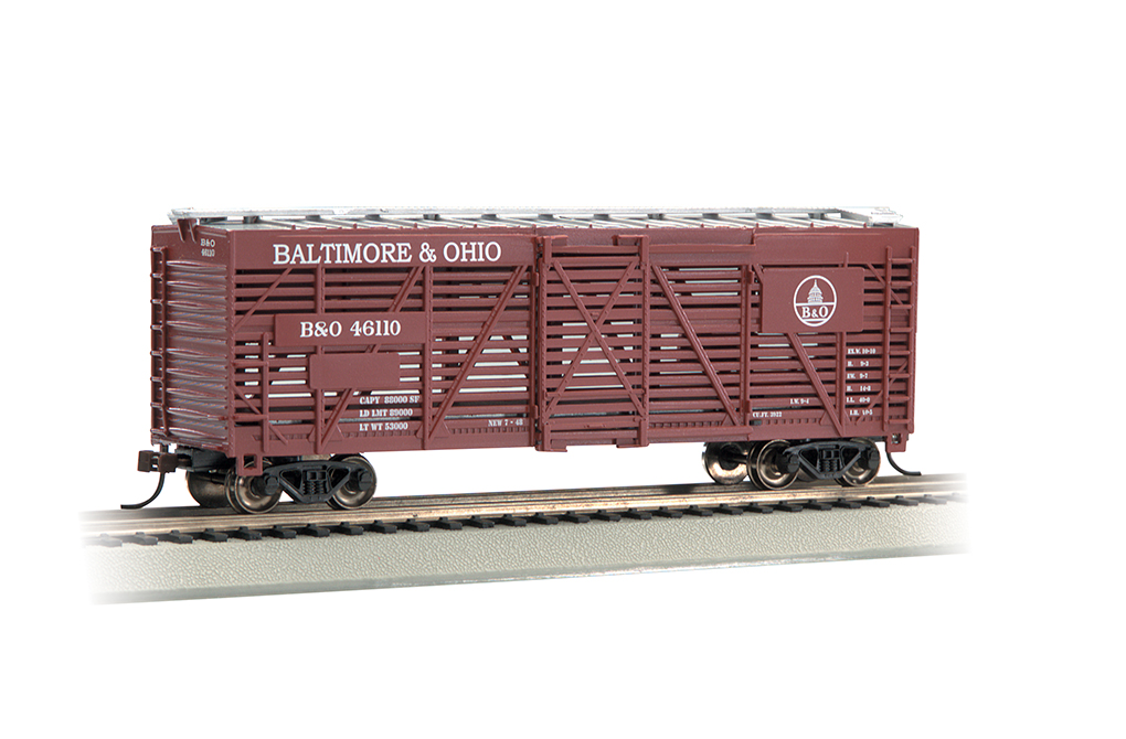 Baltimore & Ohio® - 40' Stock Car (HO Scale) - Click Image to Close